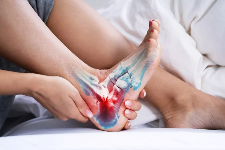 illustration of a foot with an injury